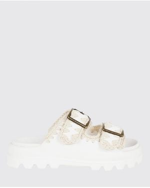 Mou Flat Sandals - Natural