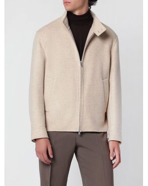 Lardini Single-Breasted Short Coat - Natural