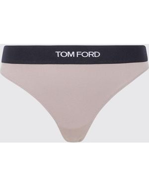 Tom Ford String En Modal Stretch Avec Bande Élastique Logotée Contrastante - Bleu