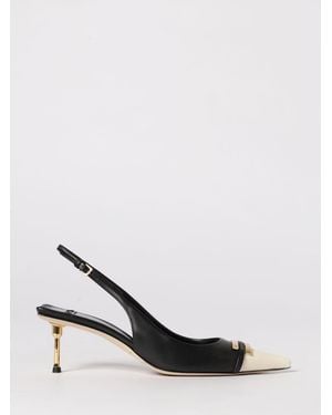 Elisabetta Franchi Leather Slingback - Natural