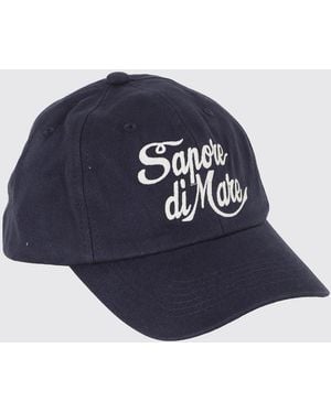 MC2 Saint Barth Cotton Baseball Cap With Embroidered Logo And Slogan - Blue