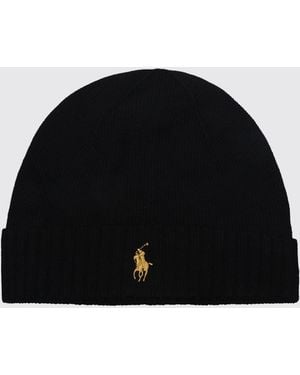 Polo Ralph Lauren Embroidered Pony Wool Beanie - Black