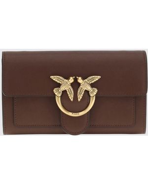 Pinko Love Bag Simply Leather Wallet Bag - Brown