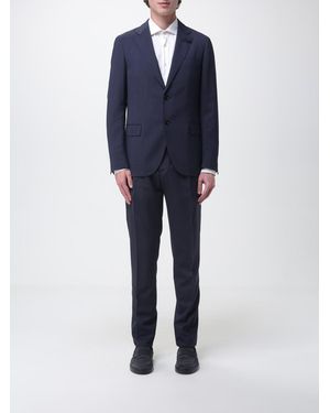 Lardini Single-Breasted Virgin Wool Suit - Blue