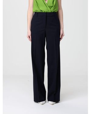 PT Torino Wide Leg Stretch Virgin Wool Pants - Blue