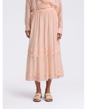 Momoní MomonÌ Silk Blend Midi Skirt - Pink