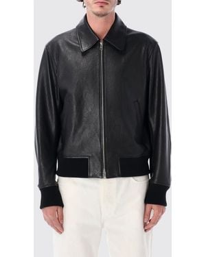 Ami Paris Leather Jacket - Black