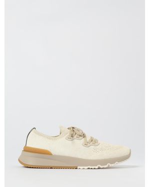 Brunello Cucinelli Cotton Knit Trainers - Natural
