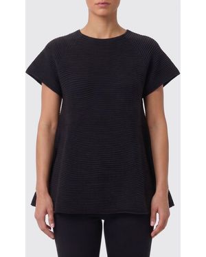 Issey Miyake A-Line Short-Sleeved Jersey Mini Dress - Black