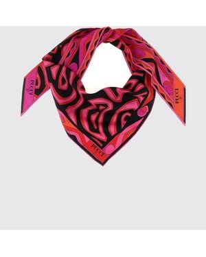 PUCCI Printed Silk Scarf - Pink