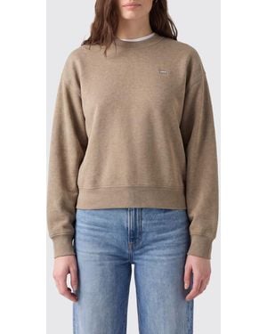 Levi's Dropped-Shoulder Cotton Sweatshirt With Contrast Logo - Blue