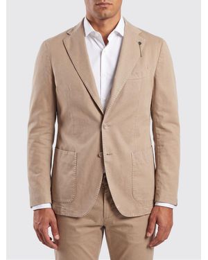 Santaniello Cotton Single-Breasted Blazer - Natural