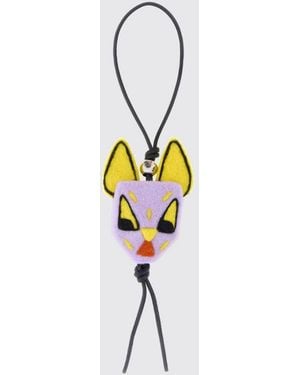 Loewe Felt Cat Keychain - White