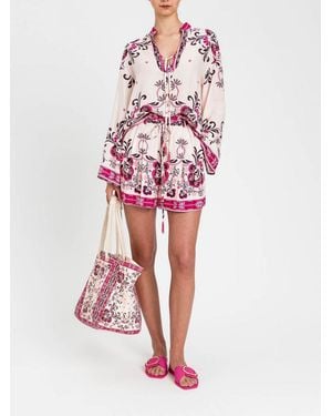 Twinset Liberty Cotton Kaftan - Pink