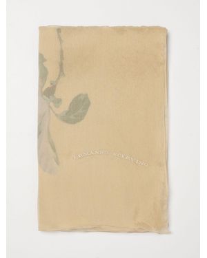 Ermanno Scervino Floral Print Silk Scarf - Natural