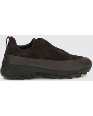 ZEGNA Triple Stitch Slip-On Trainers - Black