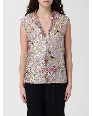Alberta Ferretti Sequin Top - Natural