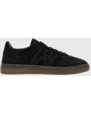 Hogan Cool Sneakers Aus Leder Und Veloursleder Mit H-Logo Ton-In-Ton - Schwarz