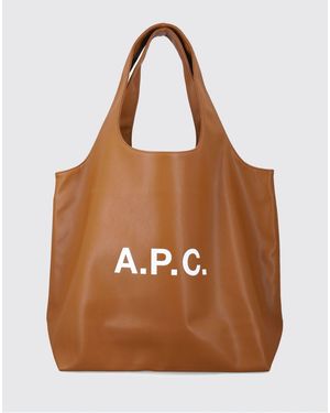 A.P.C. Ninon Faux Leather Shoulder Bag - Brown