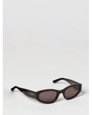 Vogue Tortoiseshell Acetate Cat Eye Sunglasses With Oval Shape - White