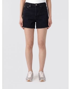 Agolde High-Waisted Denim Shorts - Blue