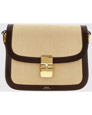 A.P.C. Grace Canvas And Leather Bag - Natural