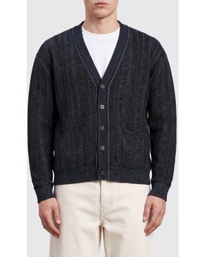 Missoni V-Ausschnitt Cardigan Aus Wollmischung Mit Aufgesetzten Taschen Von - Blau