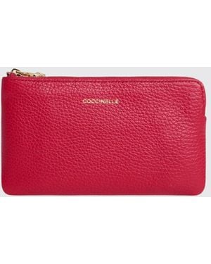 Coccinelle C-Me Softy Grained Leather Pouch - Red