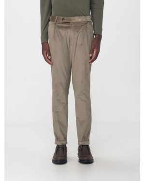 Berwich Slim Fit Pleated Corduroy Chinos - Gray