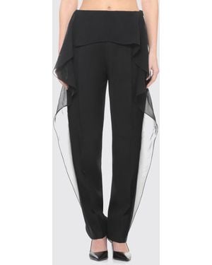 Lanvin Wool And Silk Trousers - Black
