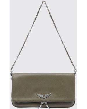 Zadig & Voltaire Zadig &Amp Voltaire Bolso Bandolera Rock De Piel De Ternera Graneada - Gris