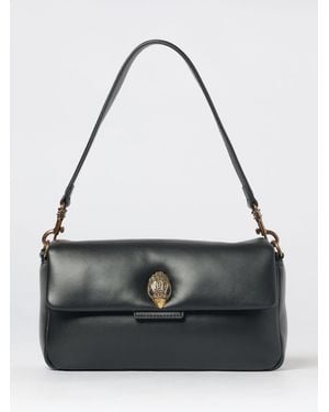 Kurt Geiger Bolso De Hombro Oxford De Piel Con Logo De Strass - Negro