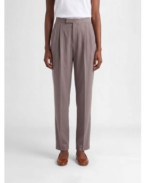 Saint Laurent Silk Tailored Trousers - Grey