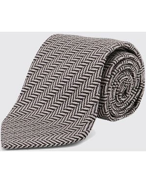 Tom Ford Jacquard Silk Tie - Grey