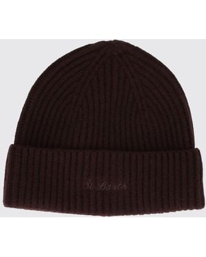 MC2 Saint Barth Gorro De Lana Con Logotipo Bordado - Negro