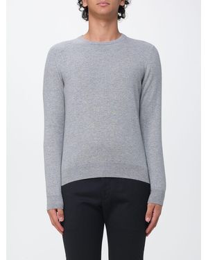 Malo Pure Cashmere Crewneck Jumper With Ribbed Trims - Grey