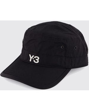 Y-3 Baseballkappe Aus Nylon Und Baumwolle Mit Schirm Und Kontrastlogo - Schwarz