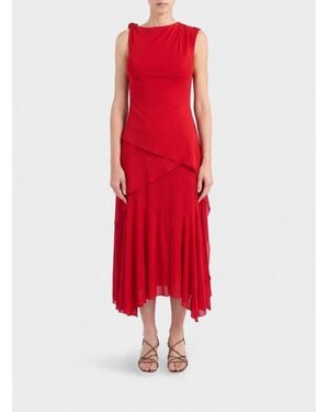 chinese dress ladies GANNI | Ruched Stretch-Lace Midi Dress