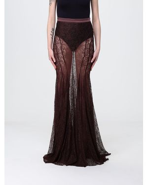Elisabetta Franchi Long Lace Skirt - Multicolour