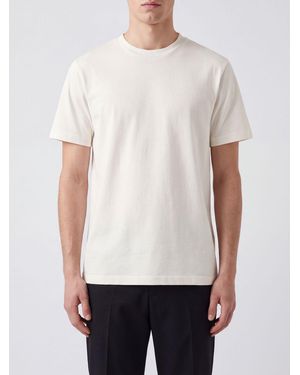 Entire studios Camiseta De Cuello Redondo De Puro Algodón Con Manga Corta - Blanco