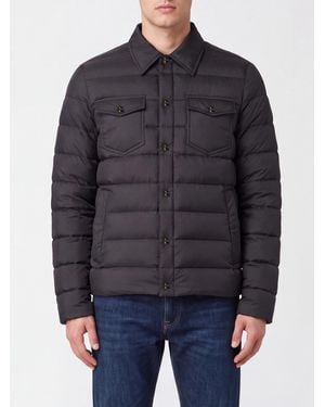 Herno Kurze Stepp-Daunenjacke Aus Nylon Mit Klassischem Kragen - Blau