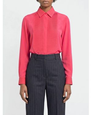 Tom Ford Silk Dress Shirt With Pleated Bib - Red