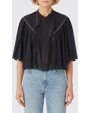 Isabel Marant Polka Dot Cotton Top - Black