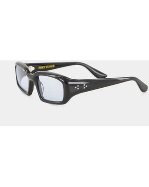 Port Tanger Mektoub Rectangular Acetate Sunglasses - Black