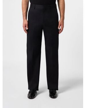 Philipp Plein Wide-Leg Tailored Crêpe Pants With Belt Loops - Black