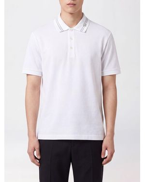 Versace Cotton Polo Shirt With Medusa Logo - White