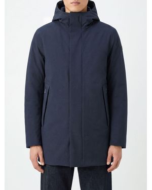 Rrd Knielanger Eskimo-Parka Von Aus Recyceltem Technischem Gewebe Mit Kapuze - Blau