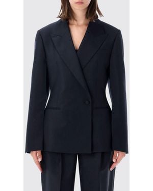Rohe Zweireihiger Wollblazer Mit Steigendem Revers Und Leistentaschen - Blau