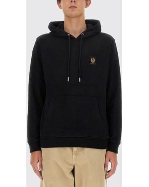 Belstaff Sudadera Con Capucha De Algodón - Negro