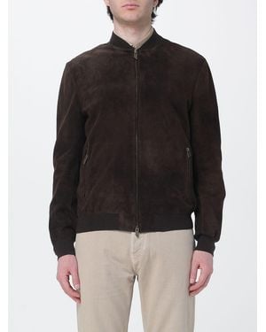 Salvatore Santoro Suede Bomber Jacket - Black